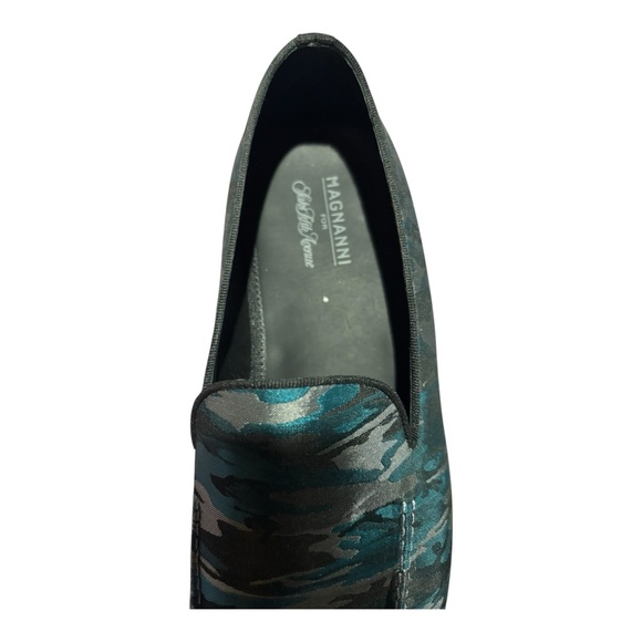Magnanni Guapo Sky Camo Print Formal Venetian Loafers Blue Grey Silver Mens 9.5 - Picture 5 of 8